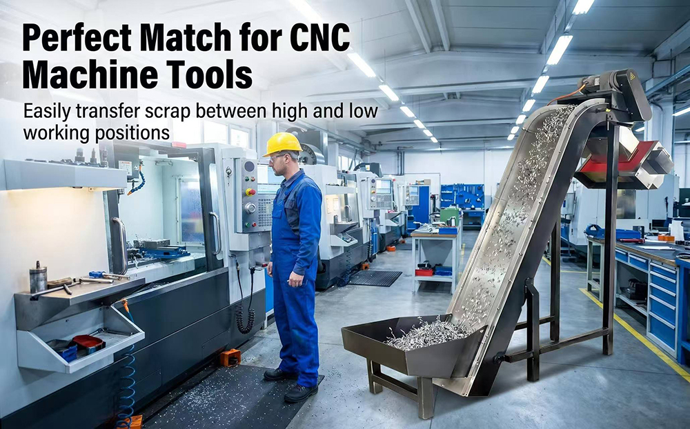 Steel Scraper Chip Conveyor Стальной скребковый конвейер для стружки Конвейер